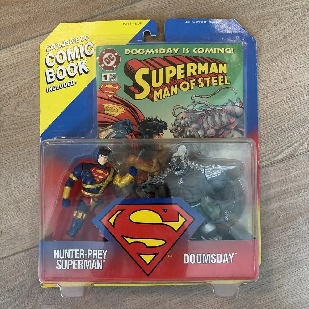 DC Hunter Prey Superman vs Doomsday - Comic Book Action Figure Set Kenner 1995